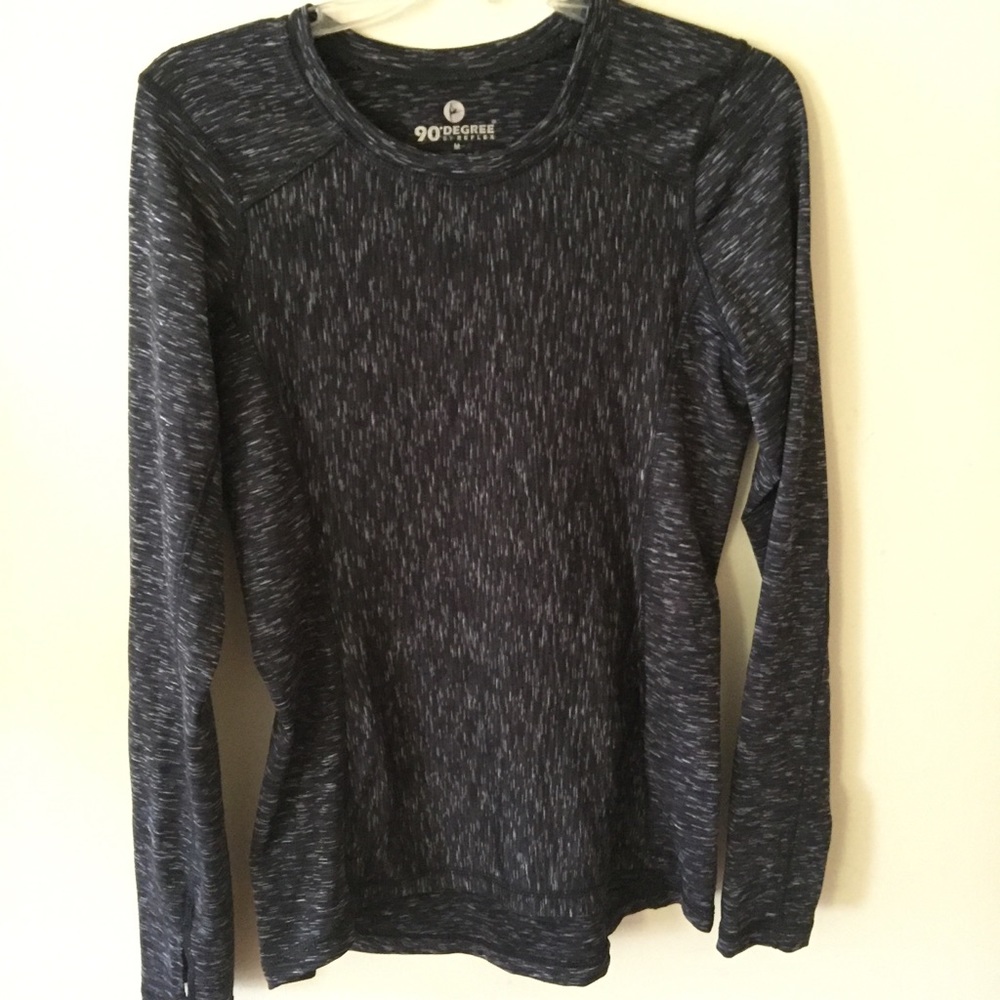 90 Degree By Reflex Sz M Workout Top Long Sleeve